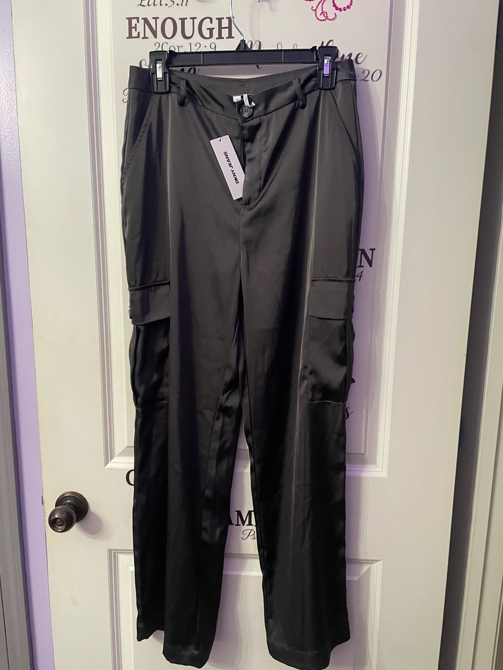 Gray women’s Cargo Dress Pants